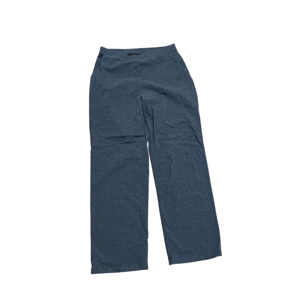 LL Bean Women's M Gray Perfect Fit Straight Wide Leg Knit Pull On‎ Pants 252079